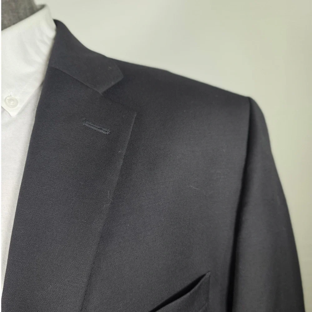 Michael Kors Men Sport Coat Kaplan Black 46 Wool Blend Quiet Luxury Polished NWT